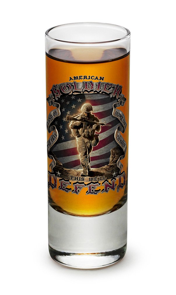 Patriotic Shot Glasses Set - 36pcs 2oz Veterans Gifts for Soldiers - Perfect for Military Parties & Home Bars