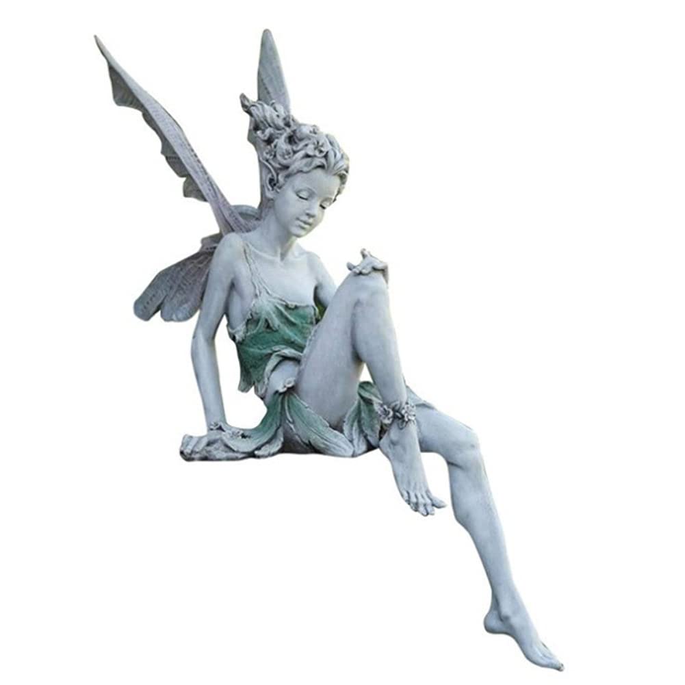 Bullpiano Garden Angel Statue - Religious Polyresin Memorial Sculpture for Meditation & Remembrance, Indoor/Outdoor Home & Garden Decor - Perfect for Patio, Yard, or Spiritual Space