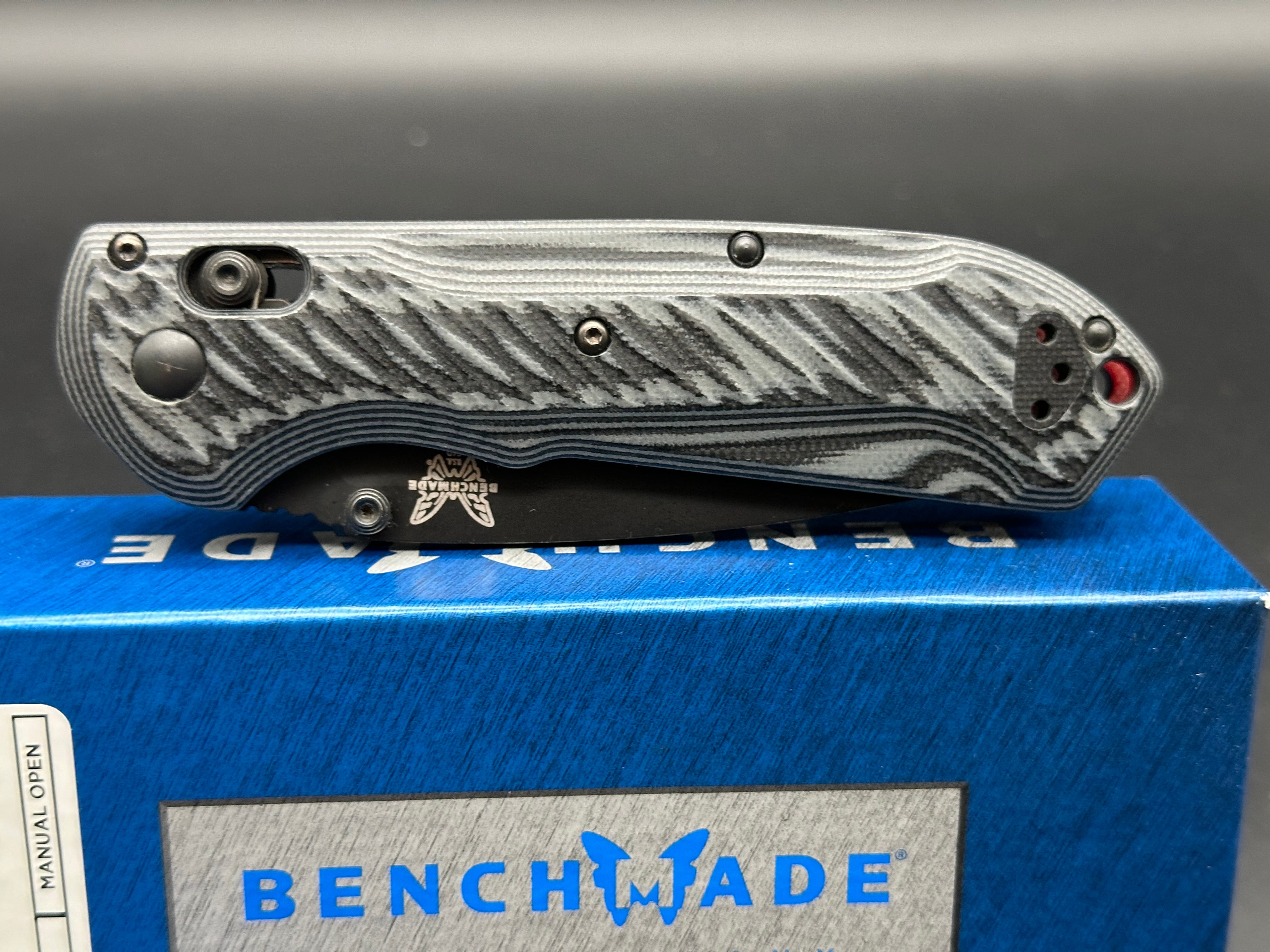 Benchmade Freek Folding Knife - Gray/Black G10 Handle, 3.6