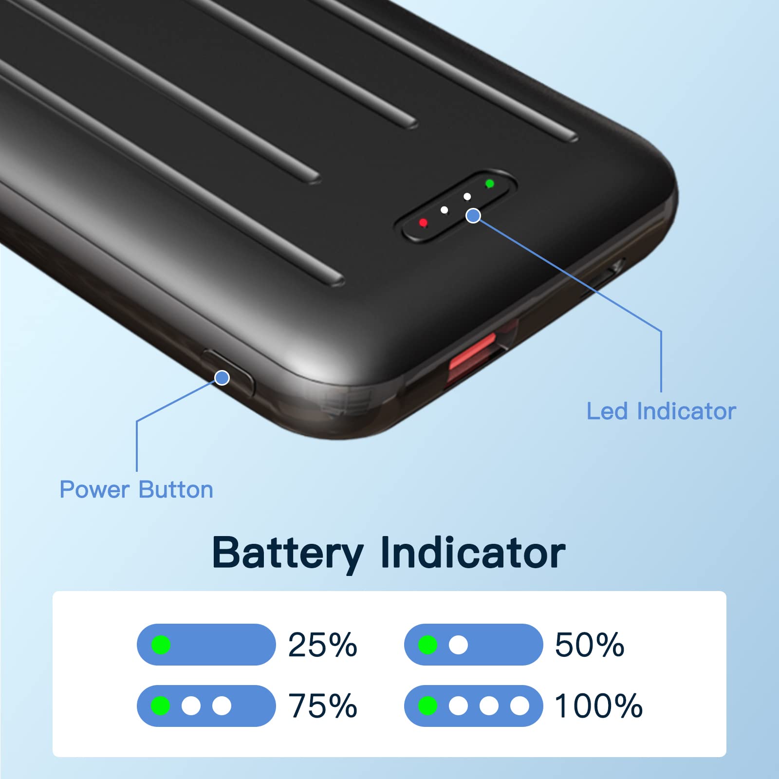 Yahava 10000mAh Magnetic Wireless Power Bank - 20W PD Fast Charging & 15W Qi Wireless Charger - Portable External Battery Pack Compatible with iPhone 12/13/14 Series - Perfect for Travel, Work, and On-the-Go Charging