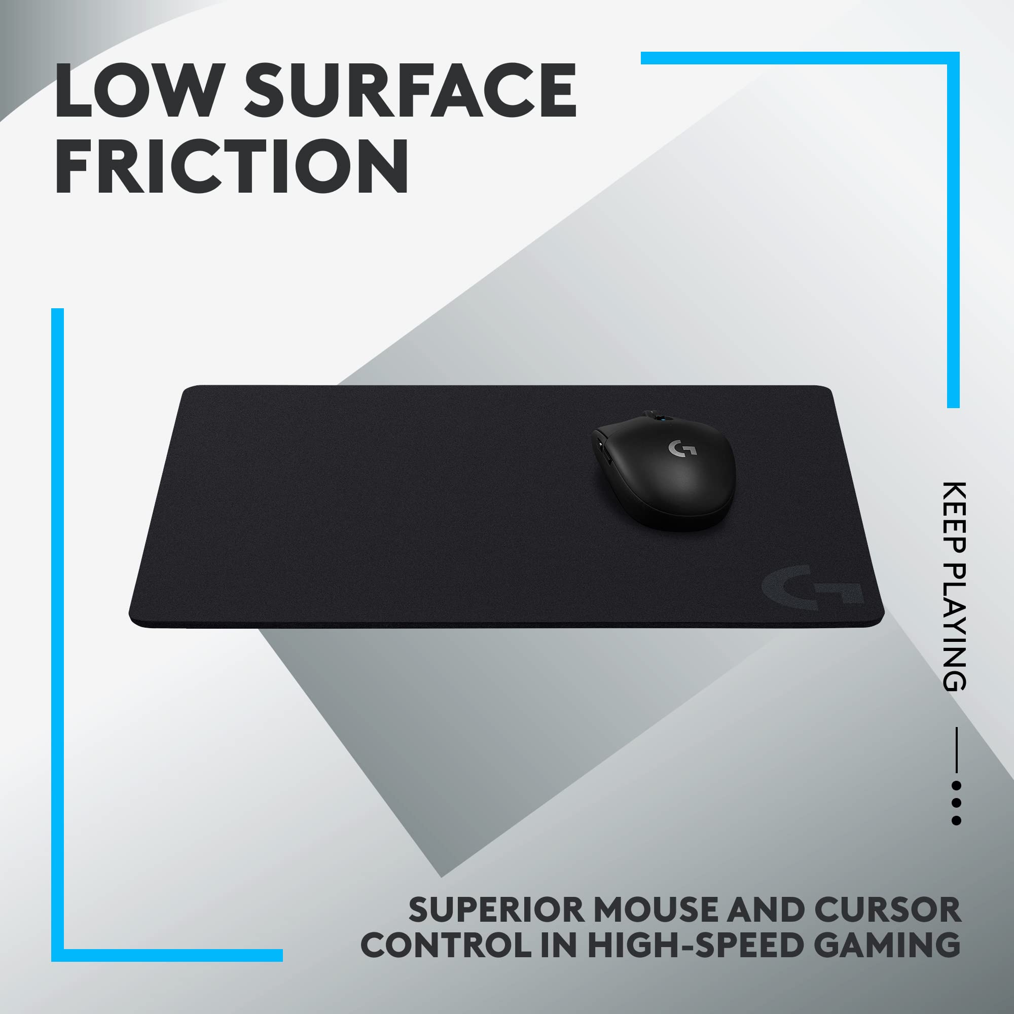 Logitech G440 Hard Gaming Mouse Pad - Low Friction Surface for Precision Gaming, Non-Slip Base for PC & Mac, 340x280mm - Perfect for FPS, MOBA & eSports Tournaments