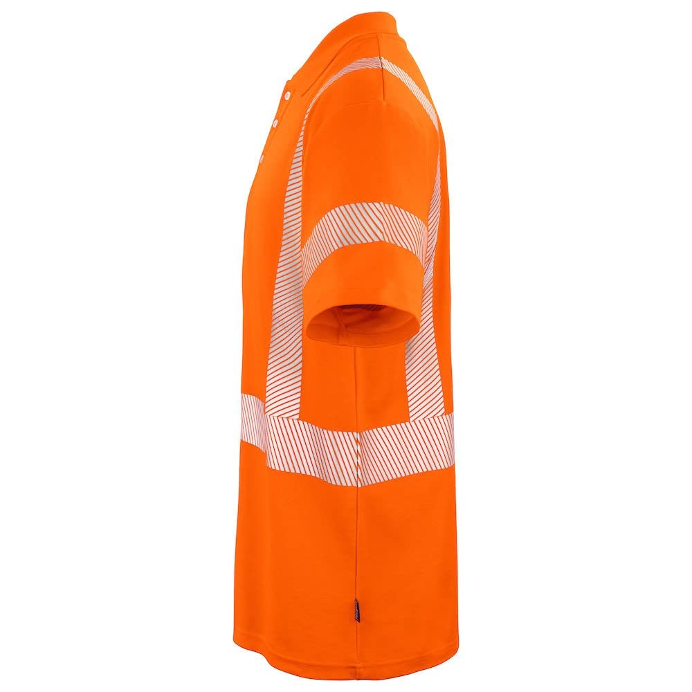 High Visibility Reflective Polo Shirt for Men - Orange (Medium) | Perfect for Night Running, Cycling & Outdoor Safety Workwear