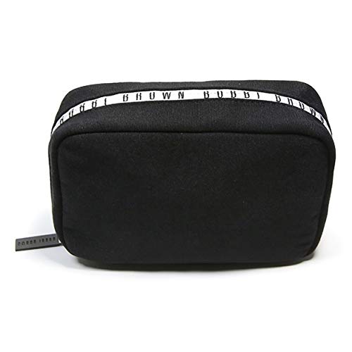 Bobbi Brown Back to Basics Small Black Cosmetic Bag with Zipper - Perfect Travel Makeup Pouch for Women, Compact Toiletry Organizer for On-the-Go Beauty Essentials