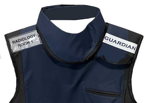 Flex-Back X-Ray Apron - Medium, Blue, Lightweight Lead Protection with Hook & Loop Closure & Thyroid Collar | USA Made | Ideal for Dental Clinics, Radiology & Medical Imaging Professionals