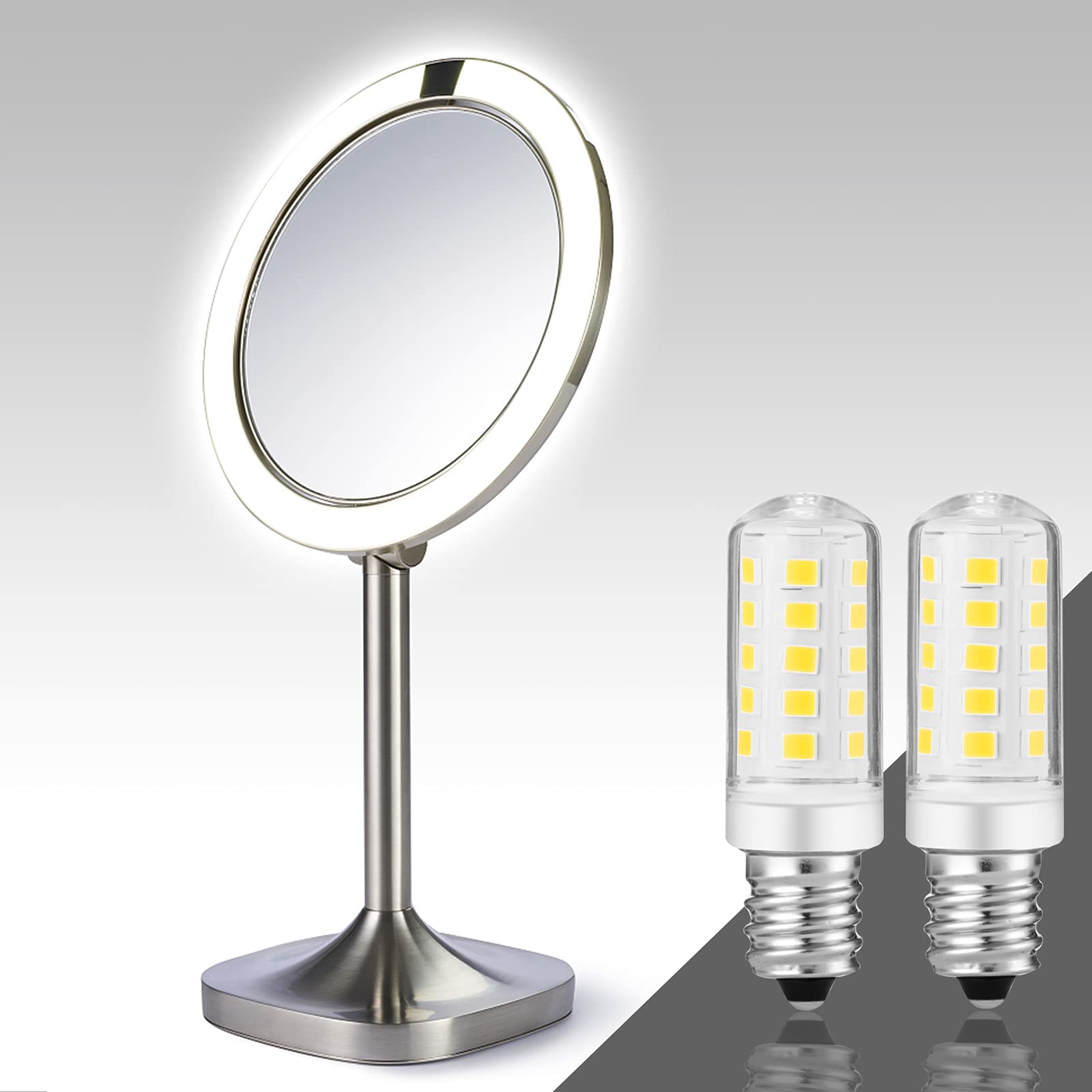 Dimmable LED Bulb for Conair & Jerdon Makeup Mirrors - 2PCS Warm White - Perfect for Vanity Lighting