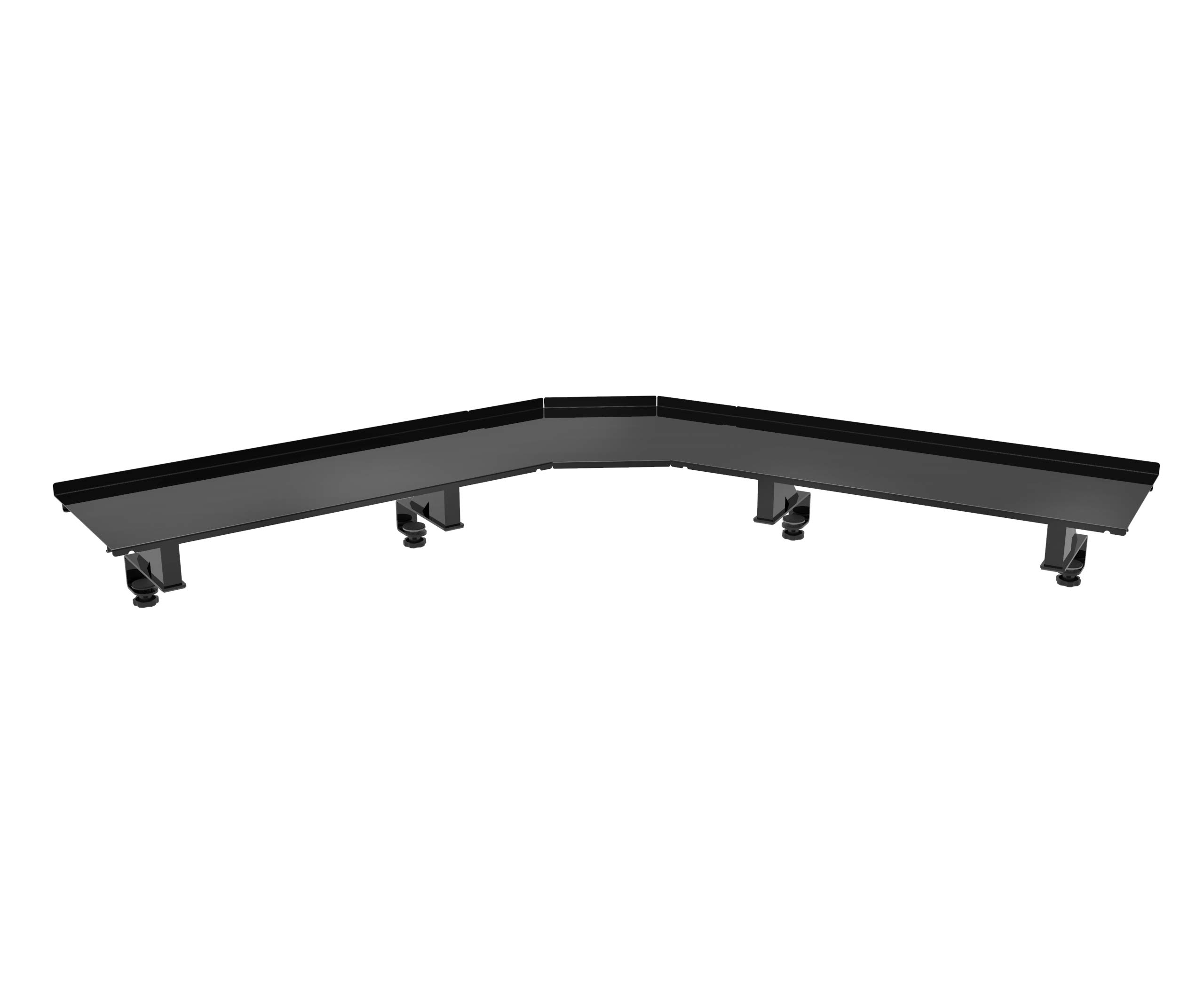 Adjustable Clamp-On Standing Desk Shelf - Ergonomic Monitor Stand with 120° Tilt for Home & Office Workspace - Perfect for Laptops, Tablets, and Dual Monitor Setup