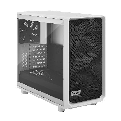Meshify 2 Clear Tempered Glass E-ATX PC Case - White (Supports up to 285mm GPU) | Premium Gaming Computer Tower for High-End Builds & Custom Water Cooling Rigs