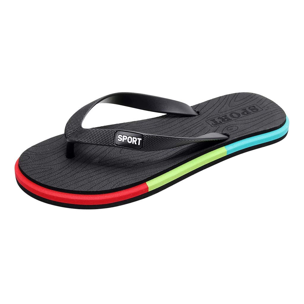 **Men's Breathable Flip Flops - Comfortable Beach Sandals & Summer Slides for Home, Pool, and Outdoor Use**    **使用场景:** Perfect for beach vacations, poolside lounging, casual home wear, and outdoor summer activities.