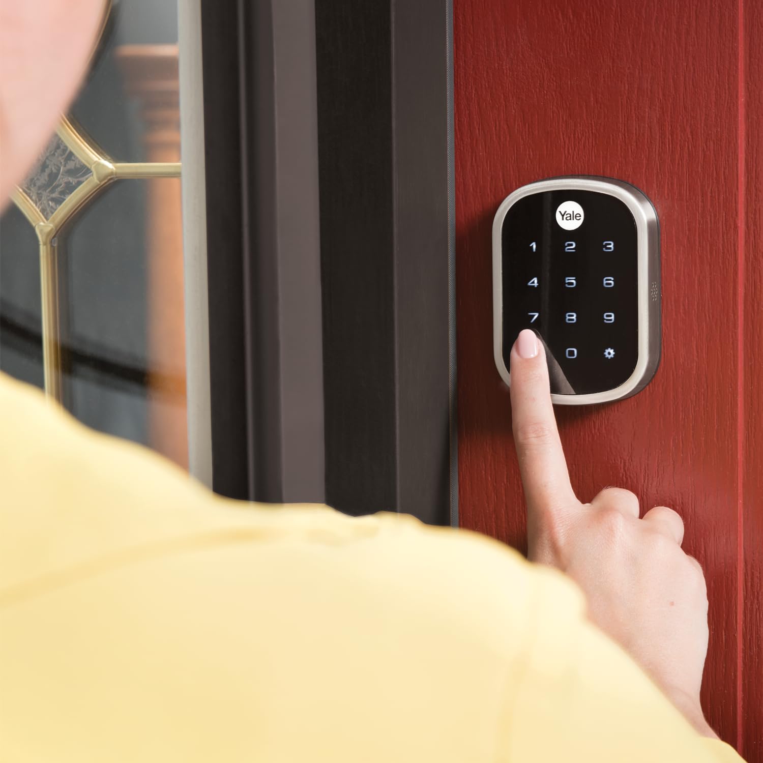 Yale YRD256-NR-619 Smart Deadbolt Lock - Keyless Entry Digital Keypad Touchscreen, Satin Nickel Finish for Home & Office Security - Easy Code Access for Front Door, Back Door & Apartment Use