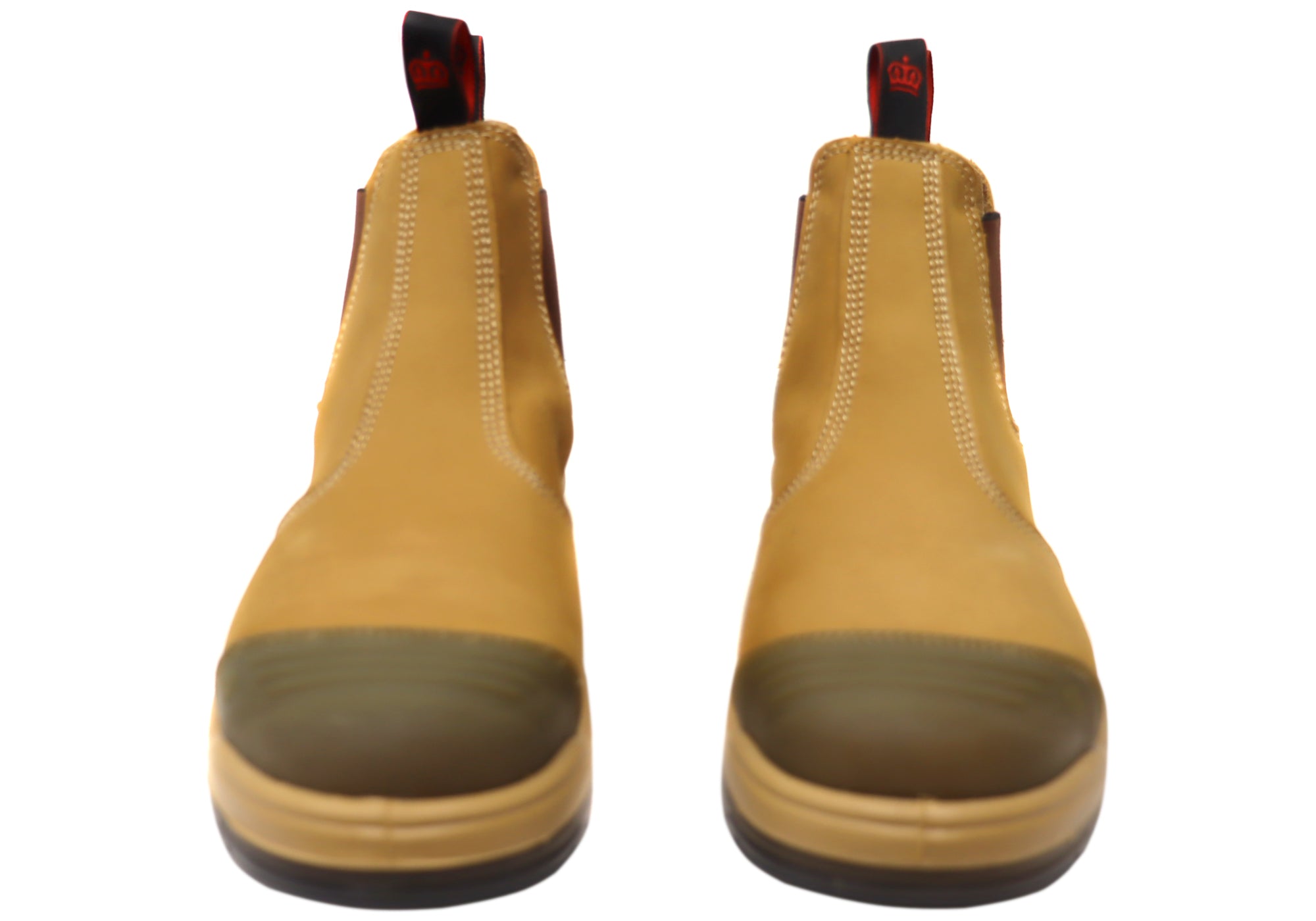 KingGee Men's Steel Toe Safety Work Boots with Gusset & Scuff Cap - Durable Construction Work Boots for Electricians, Builders and Industrial Workers