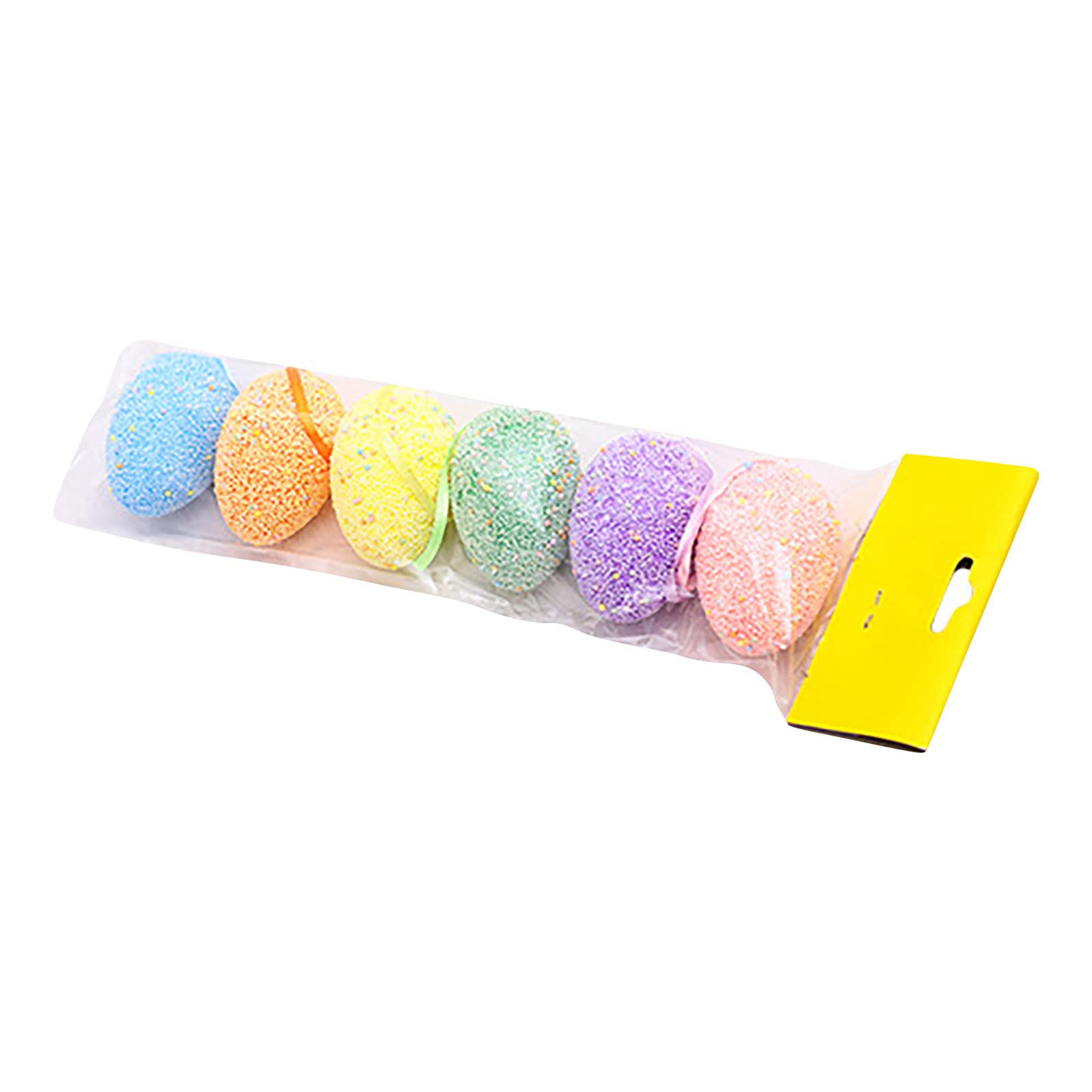 FengLS 6-Piece DIY Easter Egg Ornaments Set - Printed Hanging Decorations for Easter Tree, Spring Party & Holiday Home Decor | Perfect for Easter Celebrations, Spring Festivals and Seasonal Home Styling