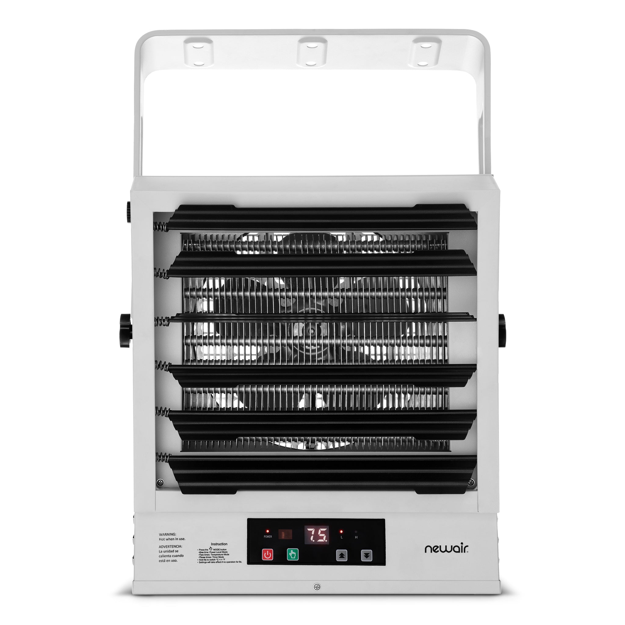 Newair® Hardwired Electric Garage Heater - 1500W Ceiling/Wall Mount Space Heater with Thermostat - Perfect for Workshops, Basements & Cold Storage Areas