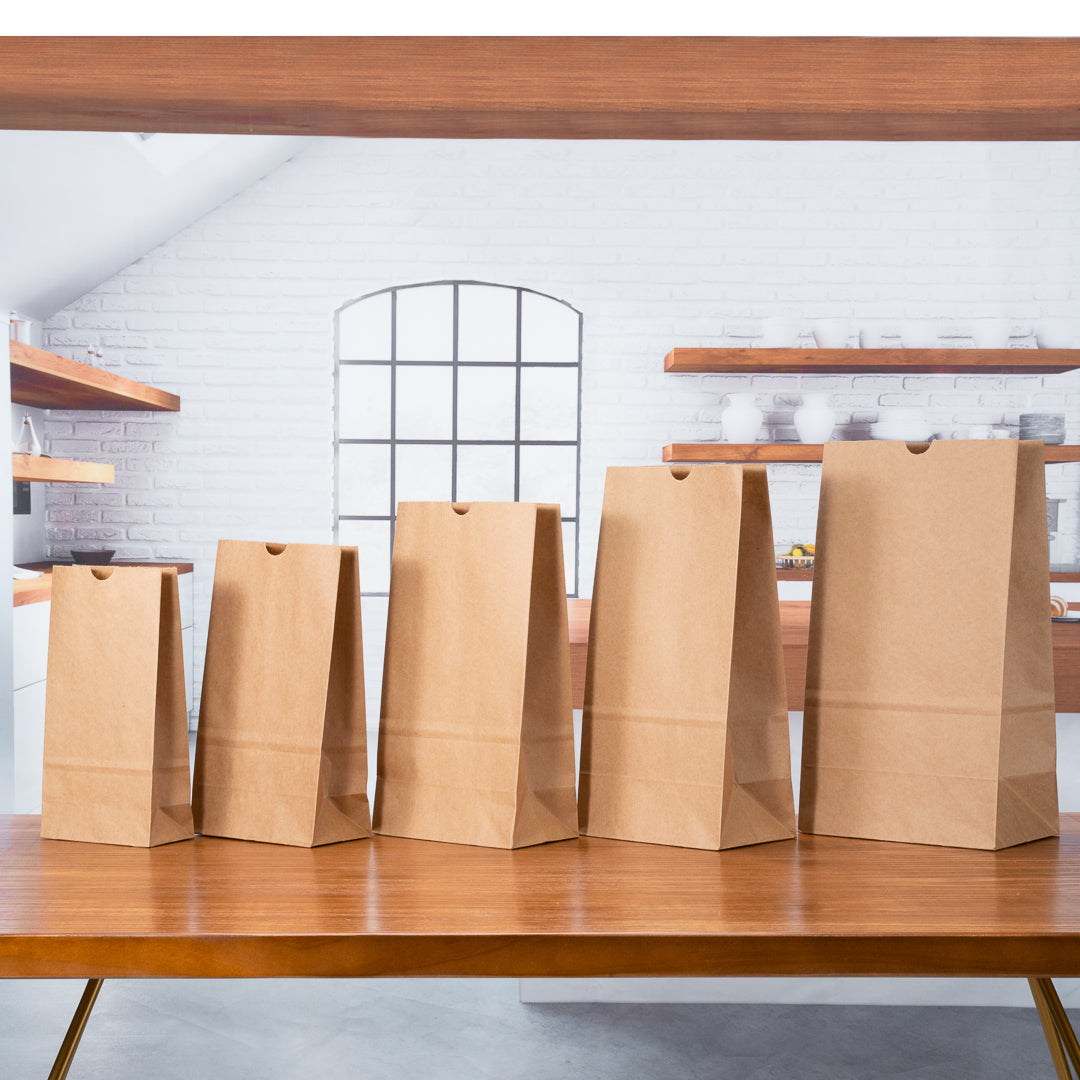 Premium Kraft Paper Bags 2 lb Capacity - 4.25