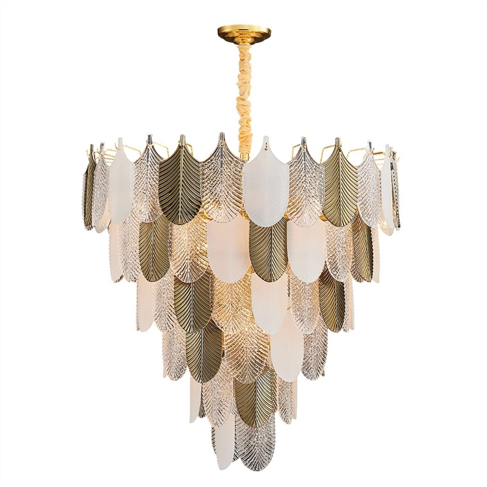 Crystal Chandelier Pendant Light - Modern Stainless Steel Art Deco LED Hanging Lamp for Dining Room, Bedroom & Living Room | Elegant Glossy Finish, Energy Efficient Lighting for Home Decor & Interior Design