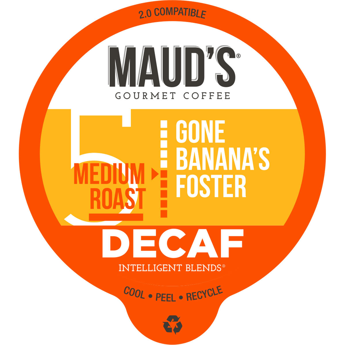 Maud's Decaf Banana Foster Flavored Coffee Pods - Single Serve K-Cup Compatible - Rich & Smooth Decaffeinated Coffee - Perfect for Morning Brews & Afternoon Relaxation