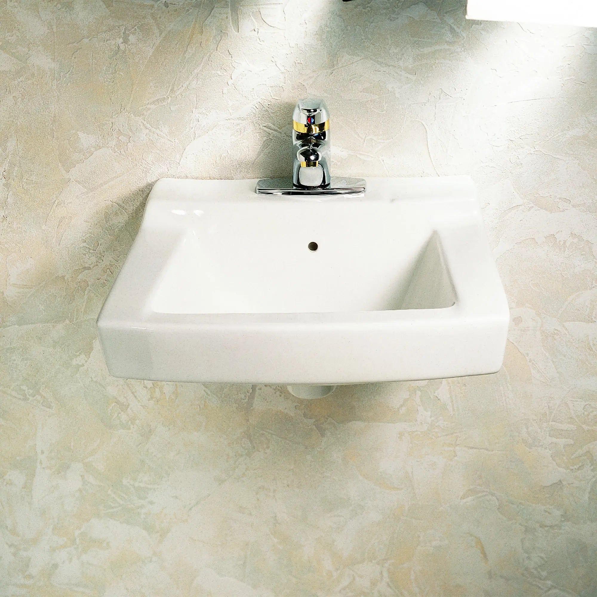 Comrade® 4 Inch Centerset Wall Mounted Bathroom Sink with Hanger - Perfect for Small Bathrooms, Powder Rooms & RV Vanities