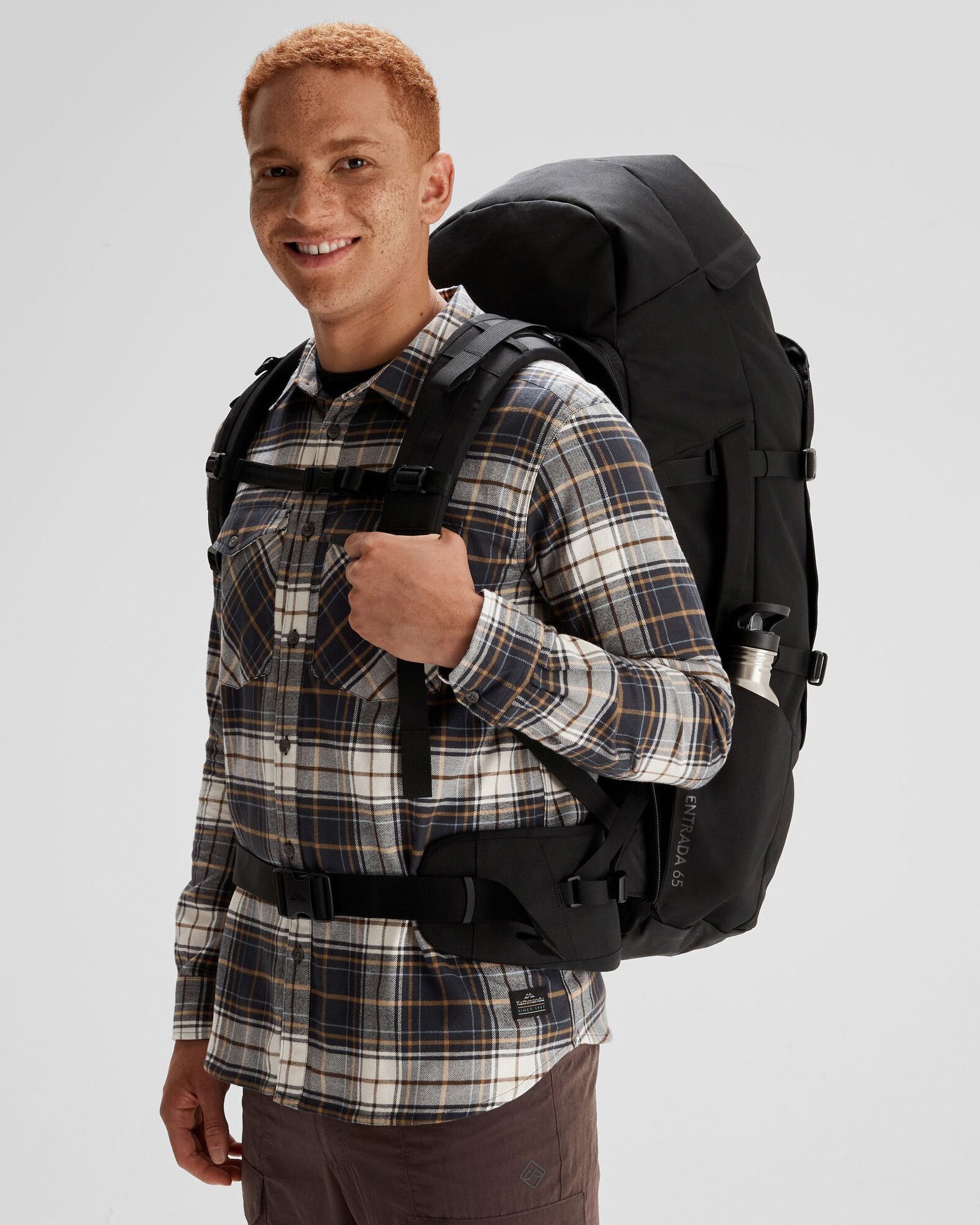 Entrada Pack v3 65L Backpack - Durable Black Stingray Material for Hiking, Camping & Travel | Waterproof & Lightweight Outdoor Gear