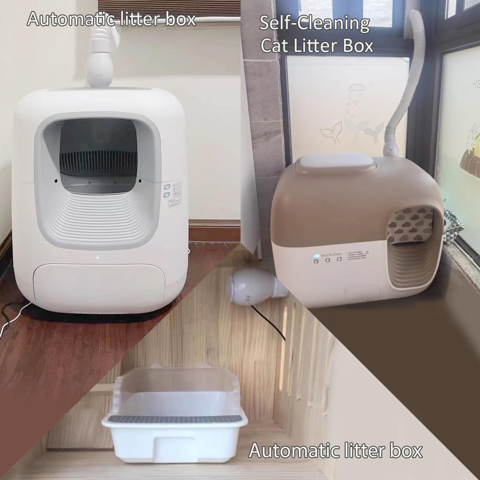 Premium Cat Litter Box Air Purifier - Powerful Odor Eliminator & Deodorizer for Self-Cleaning Litter Boxes | Eliminates Litter Box Smells & Freshens Air | Perfect for Multi-Cat Homes & Small Apartments
