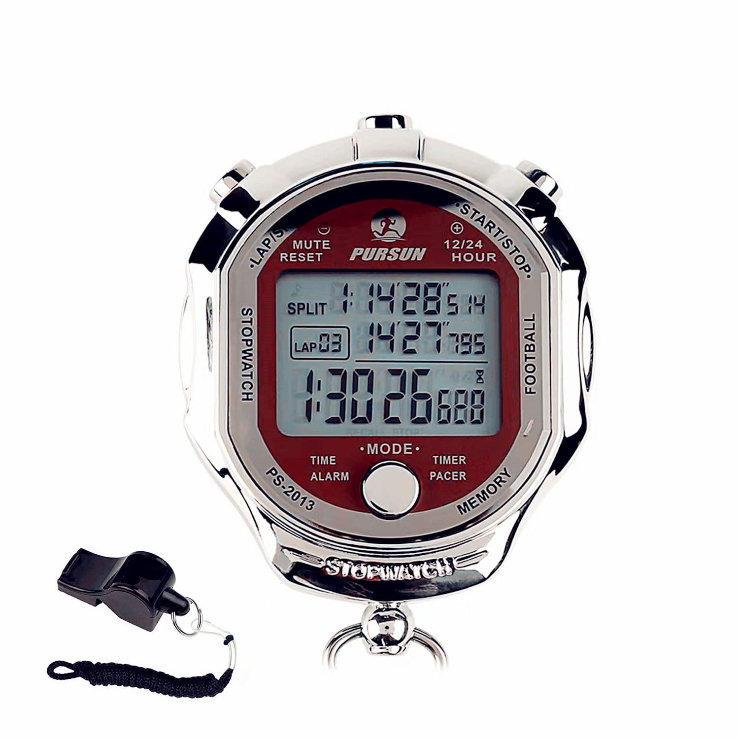 Rolilink Professional Metal Stopwatch - Waterproof Sports Timer with Lap Function for Track, Swimming & Fitness Training | Competition & Coaching Use