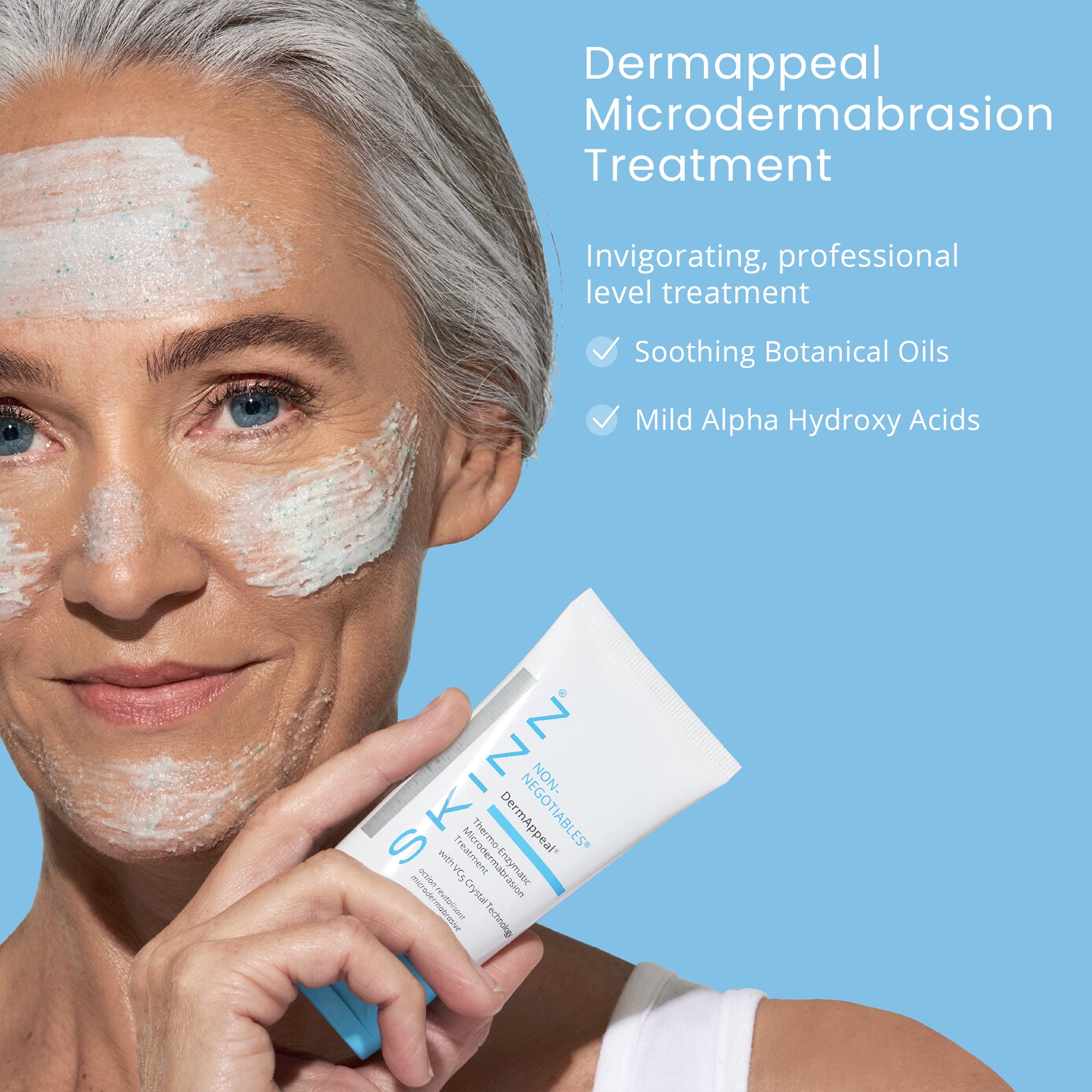 SKINN Facial Treatment Bundle - Microdermabrasion Treatment, Gel Face Wash & Cream Face Wash for Glowing Skin | At-Home Spa & Anti-Aging Skincare Routine