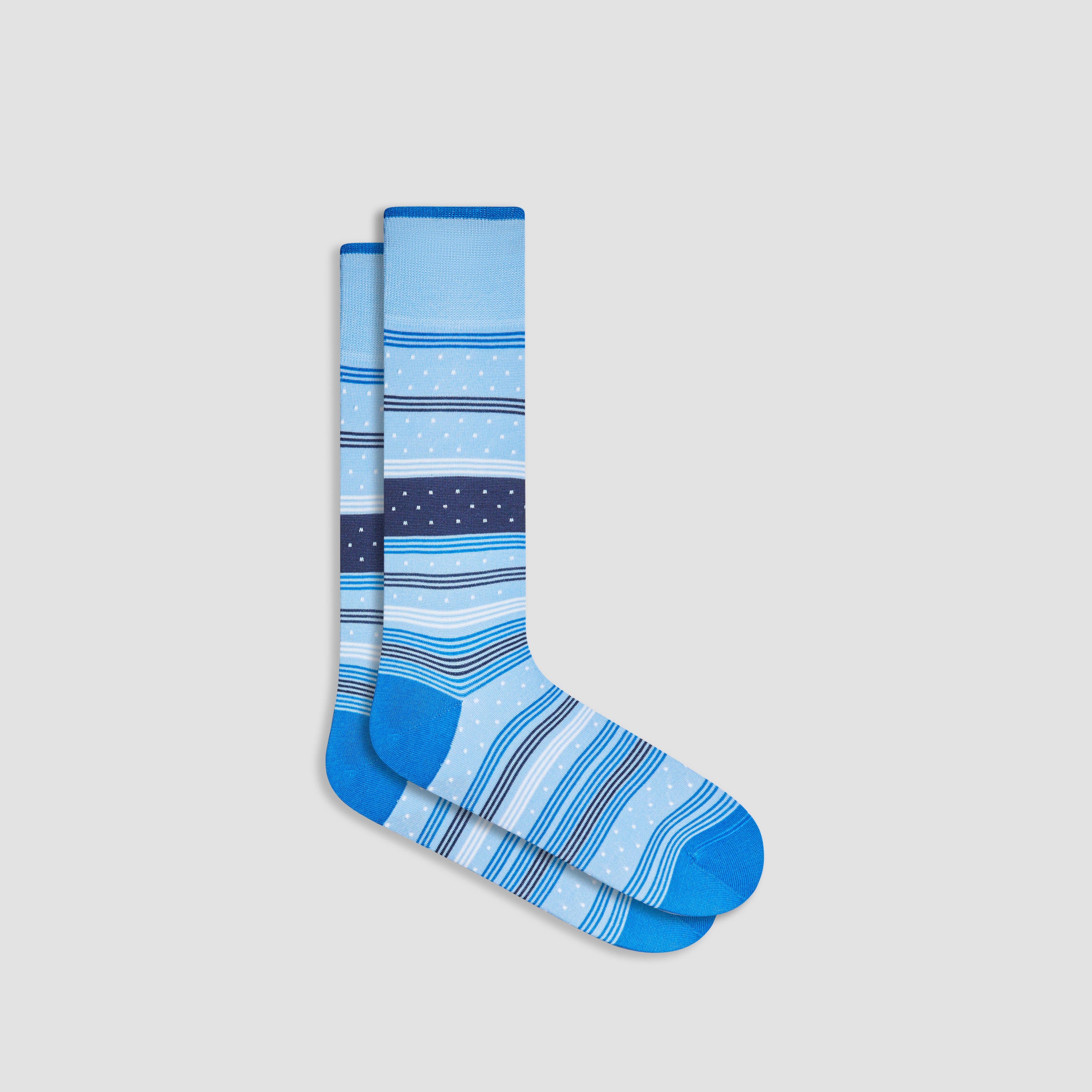 Stylish Dotted Stripes Mid Calf Socks for Women & Men - Comfortable Casual Crew Socks for Everyday Wear, Workout, and Fashion Outfits