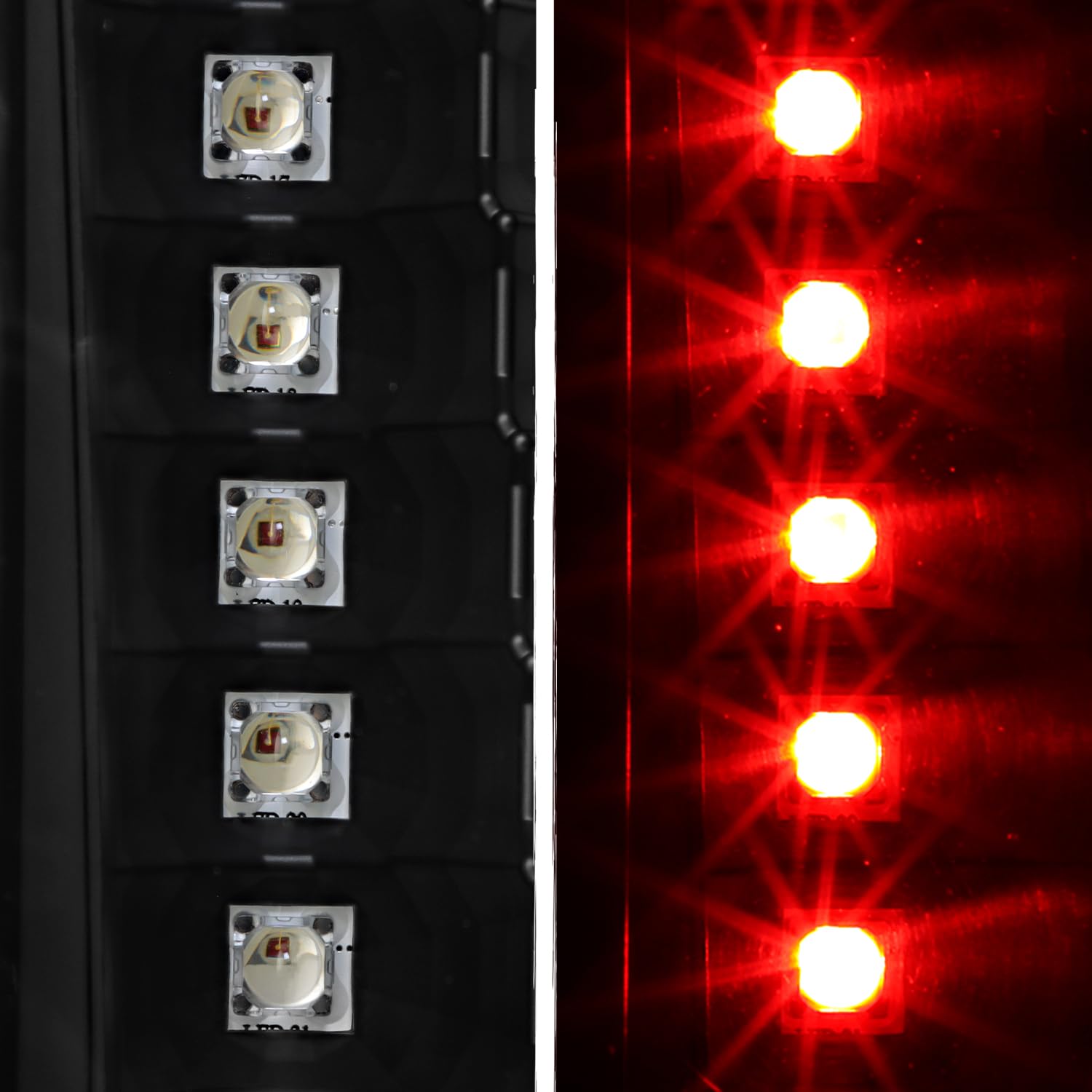 AKKON LED Tail Lights for 2003-2006 Chevy Silverado 1500/1500HD/2500/2500HD & 2004-2006 3500 & 2007 Classic - Black C-Tube Design Brake Light Pair - Upgrade Your Truck's Style & Safety at Night