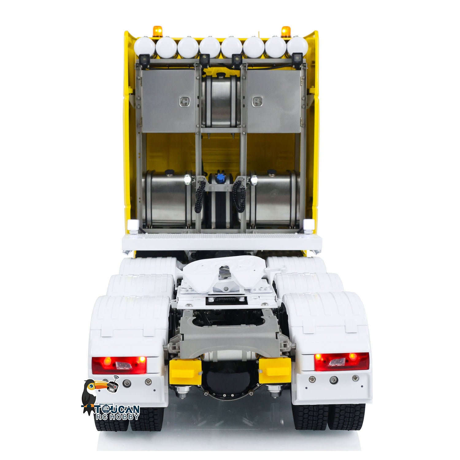 1/14 Scale 770S 8x8 RC Tractor Truck - Ready-to-Run Electric Remote Control Car with Metal Chassis, 3-Speed Gearbox, LED Spotlights & Sound System - Perfect for Off-Road Adventure & Heavy Duty Simulation Play