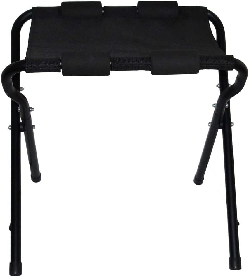 Foldable Kayak Stand - Portable Kayak Storage Rack for Ground Storage | Heavy Duty Boat Stand with Black Fabric Cover | Perfect for Garage, Backyard & RV Storage | Easy Assembly & Space Saving Design