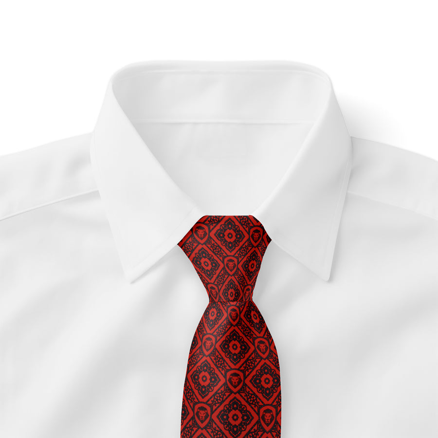 Stefano Ricci Limited Edition Red & Black Diamond Paisley Luxury Tie - 1 of 50 Exclusive Pieces - Perfect for Weddings, Business Meetings & Formal Events