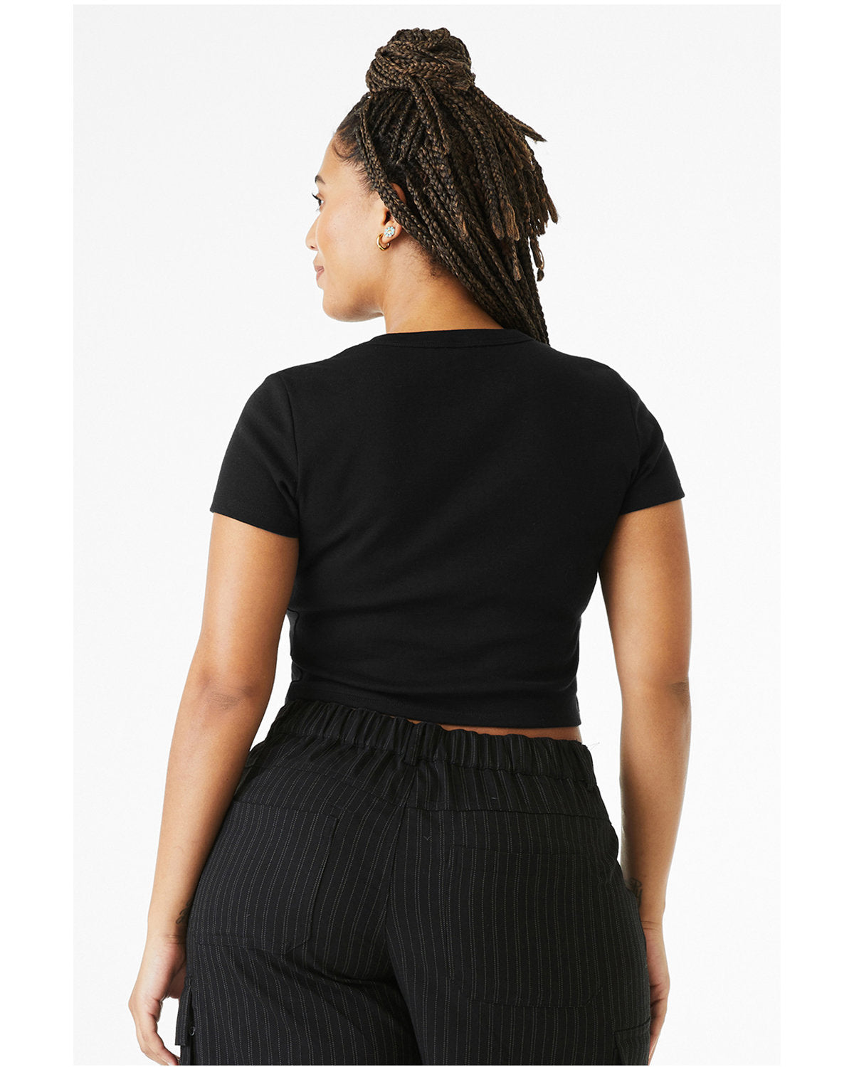 Bella + Canvas 1010BE Women's Micro Ribbed Baby Tee - Soft Stretch Short Sleeve Shirt for Casual Wear, Layering & Maternity Outfits