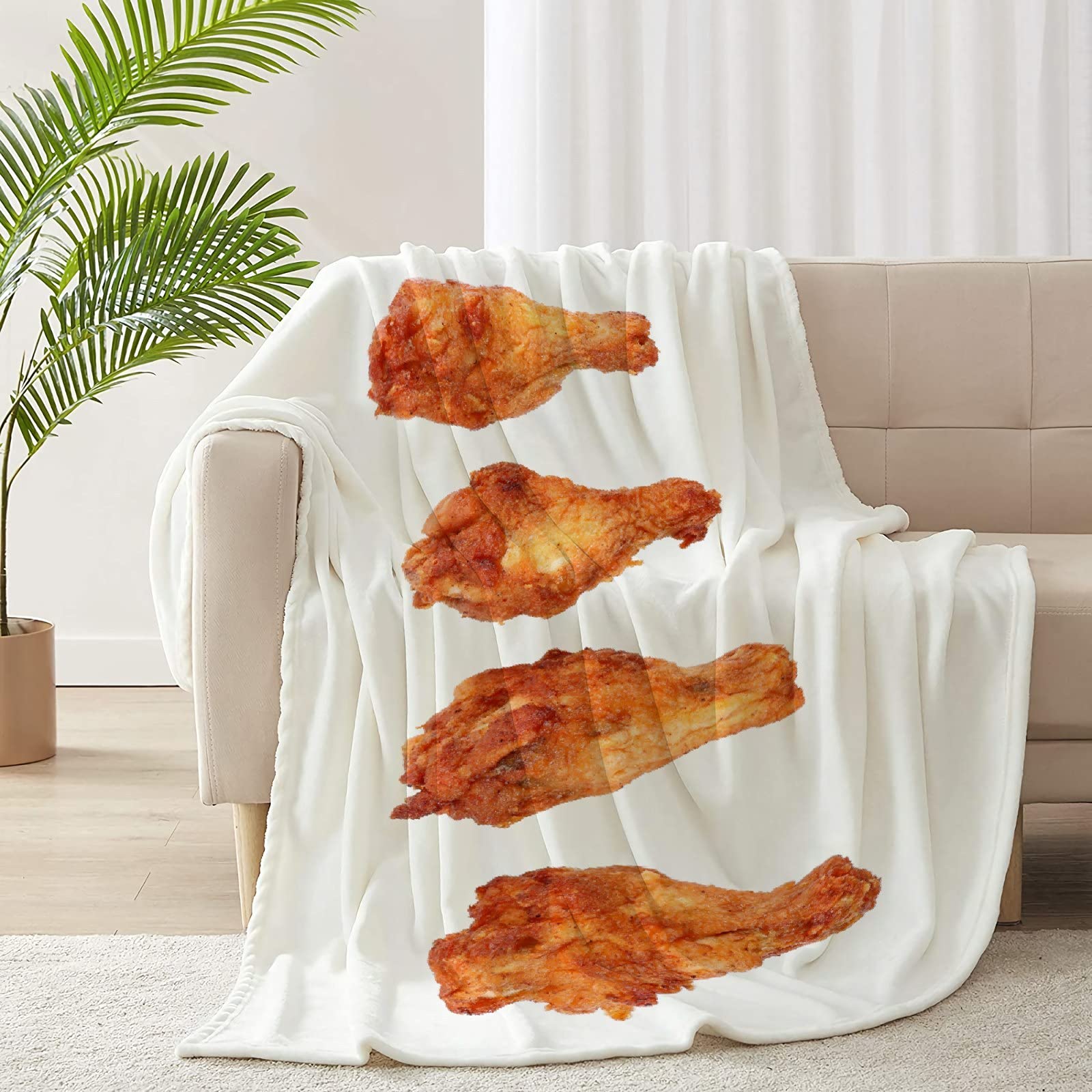 Sumedha Chicken Drumstick Blanket - Ultra Soft Lightweight Throw Blanket for Couch, Sofa, Bed & Chairs - Cozy Gift for Teens & Adults - 60