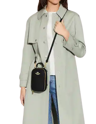 Coach Eva Phone Crossbody Bag for Women - Stylish Leather Mini Purse with Adjustable Strap, Perfect for Everyday Use, Travel & Shopping