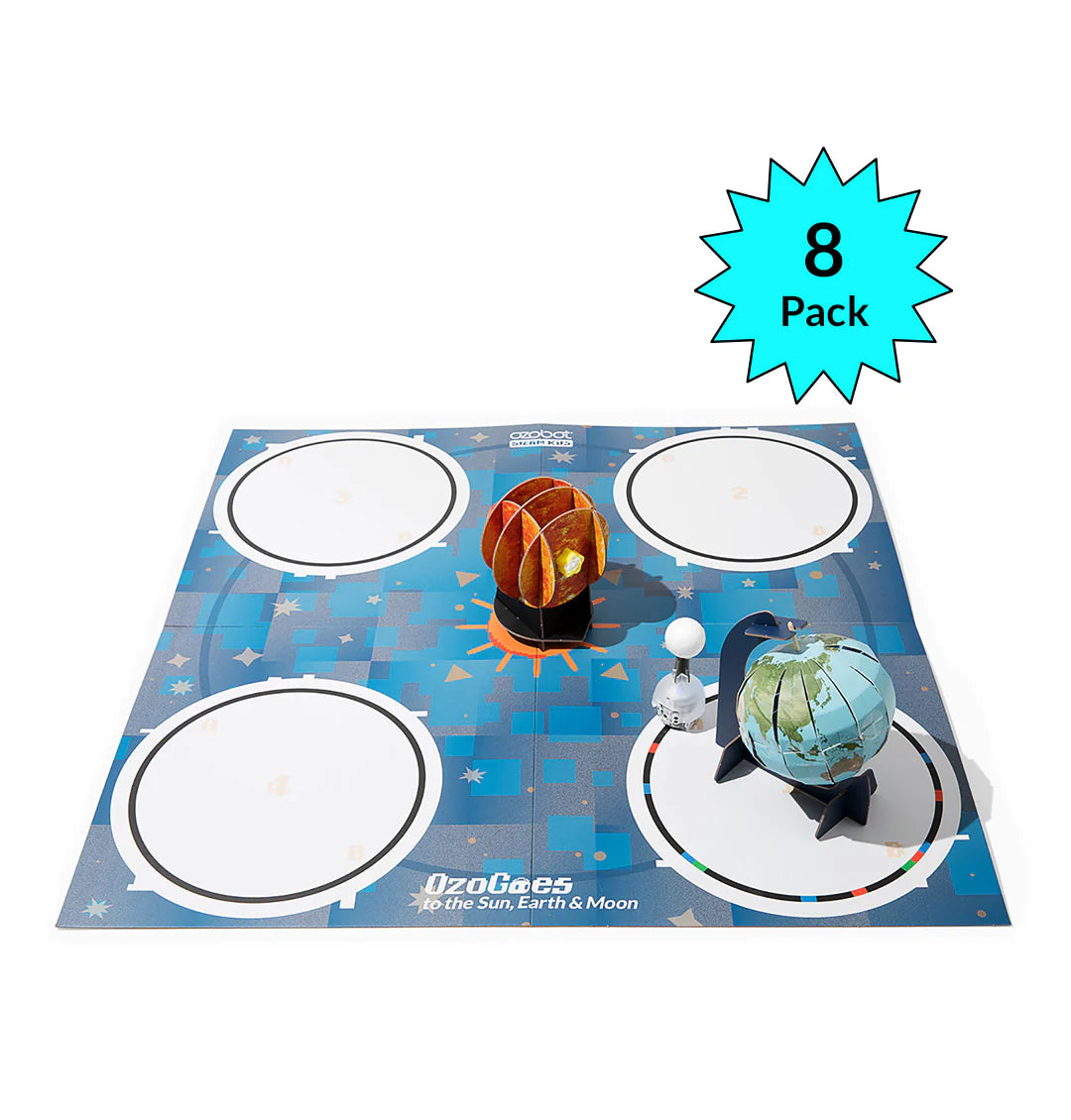 Ozobot STEAM Kit: OzoGoes to the Sun, Earth & Moon - Educational Coding Robot for Kids | STEM Learning & Classroom Activities | Solar System Exploration Toy