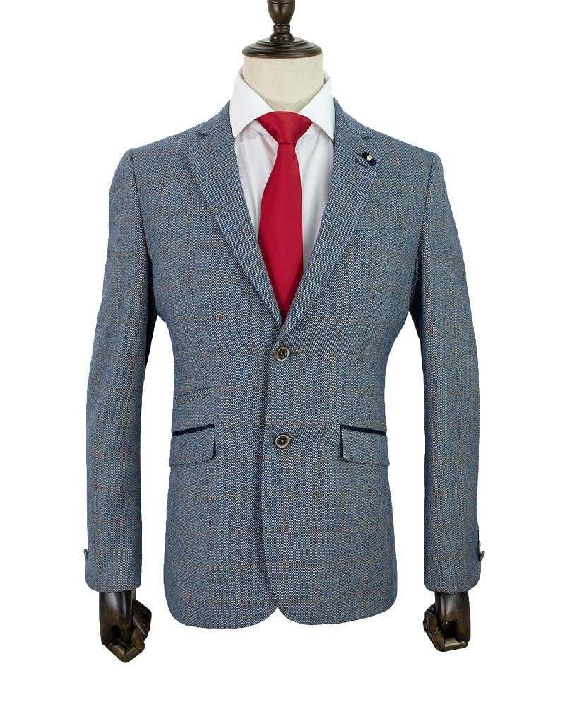 Cavani Delray Duckegg Slim Fit Tweed Style Blazer for Men - Elegant Business Casual Jacket for Office, Weddings & Special Occasions