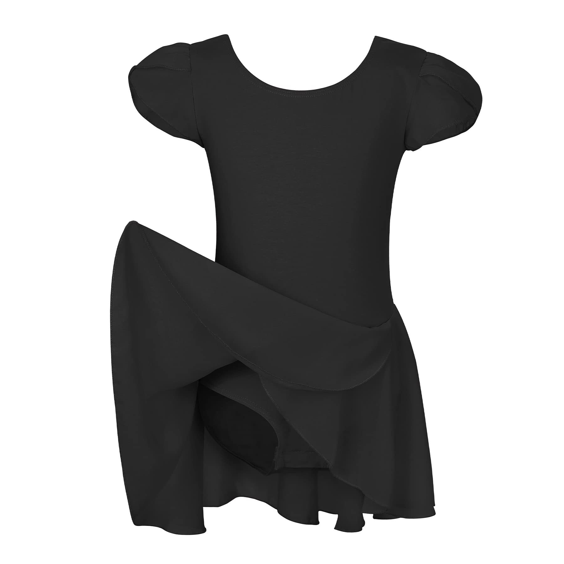 Zando Girls Ballet Leotard with Tulle Skirt - Short Sleeve Gymnastics Leotard for Toddlers & Kids - Perfect for Dance Class, Recitals & Ballet Performances