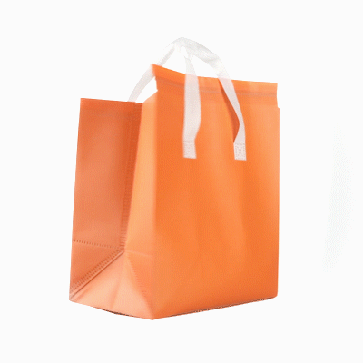 Insulated Orange Take Out Bags - Tamper Evident Food Delivery Bags (10.25