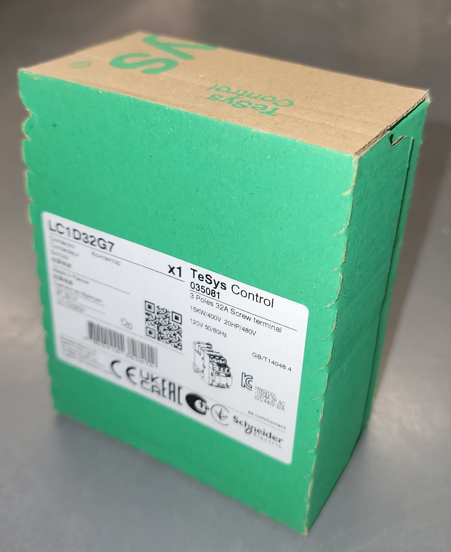 LC1D Series Contactor LC1D32 LC1D32G7 LC1-D32G7 120V AC - Industrial Motor Control & Automation for HVAC, Pumps, and Machinery