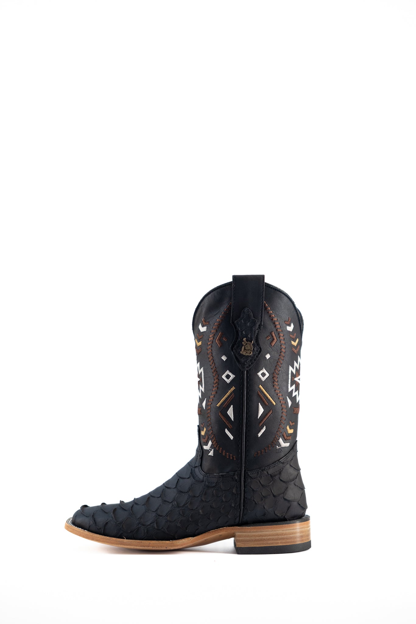 Shelby Azteck Python Matte Square Toe Cowboy Boots for Men - Western Style Leather Boots with Exotic Snake Skin Design - Perfect for Rodeo, Country Music Festivals & Western Fashion