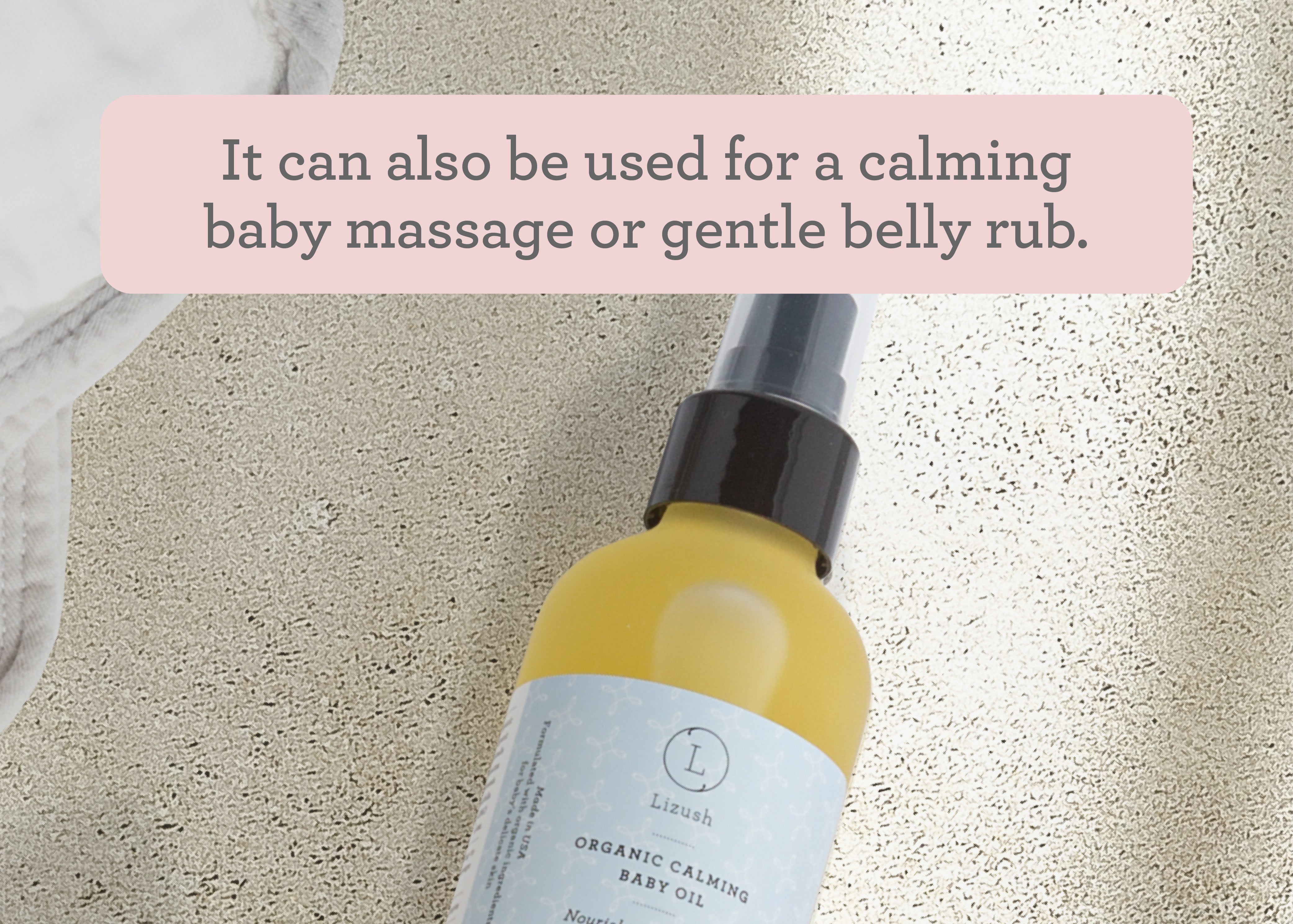 Organic Calming Baby Oil - Nourishing, Soothing & Relaxing for Sensitive Skin | Perfect for Massage, Bedtime & Dry Skin Care