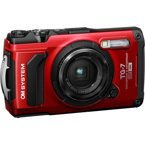OM SYSTEM Tough TG-7 Waterproof Digital Camera - 15m Underwater, 2.1m Shockproof, 100kg Crushproof - Perfect for Snorkeling, Hiking & Outdoor Adventures