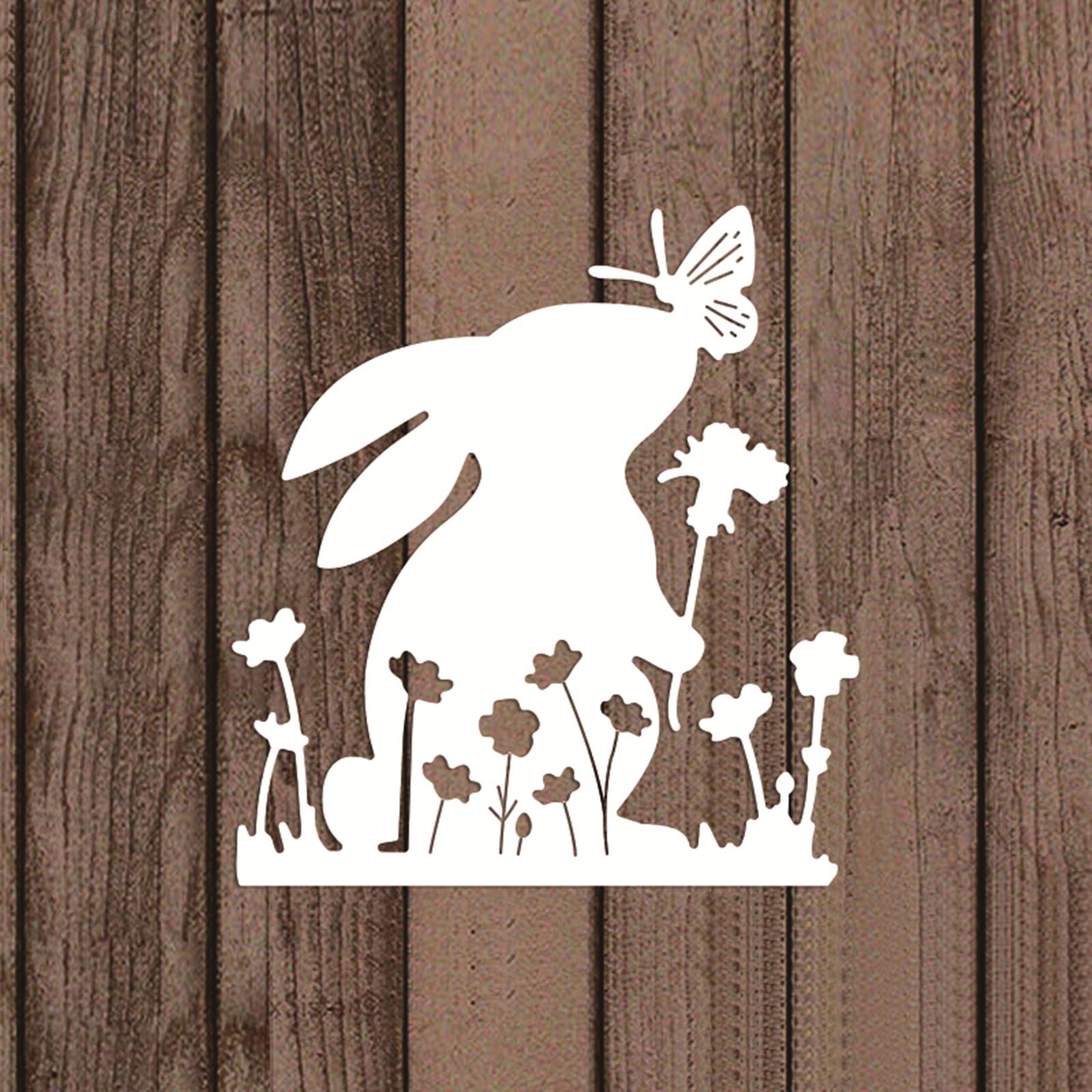 Easter Rabbit Metal Die Cuts - Cute Bunny Kissing Butterfly Animal Frame Stencils for DIY Card Making, Scrapbooking, Photo Albums & Home Decor | Perfect for Easter Crafts, Greeting Cards & Paper Embossing Projects