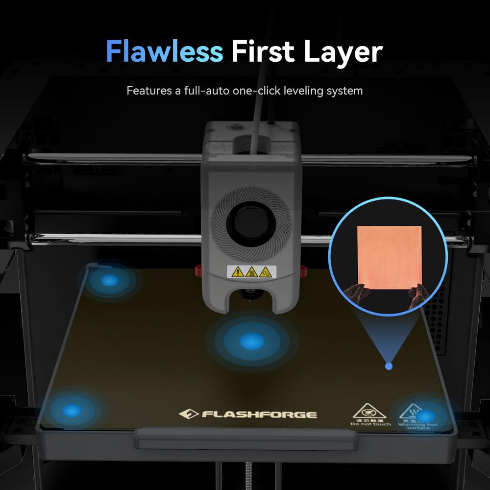 FlashForge Adventurer 5M 3D Printer - Auto Leveling, 600mm/s High Speed, 280℃ Quick-Detach Nozzle, CoreXY Structure | Perfect for Home, School & Professional 3D Printing Projects