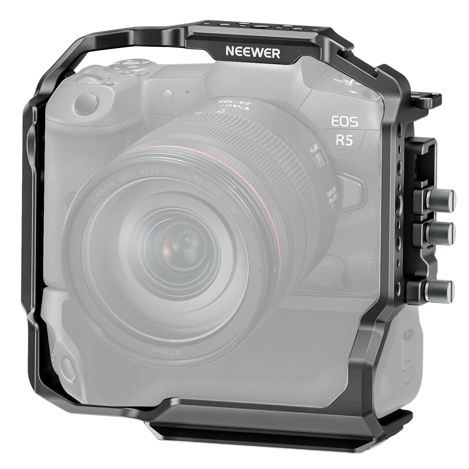 NEEWER CA033 Camera Cage for Canon R5, R5 C, R6, R6 II - Professional Aluminum Alloy Rig for Video & Photography - Perfect for Vlogging, Filmmaking, and Studio Shoots