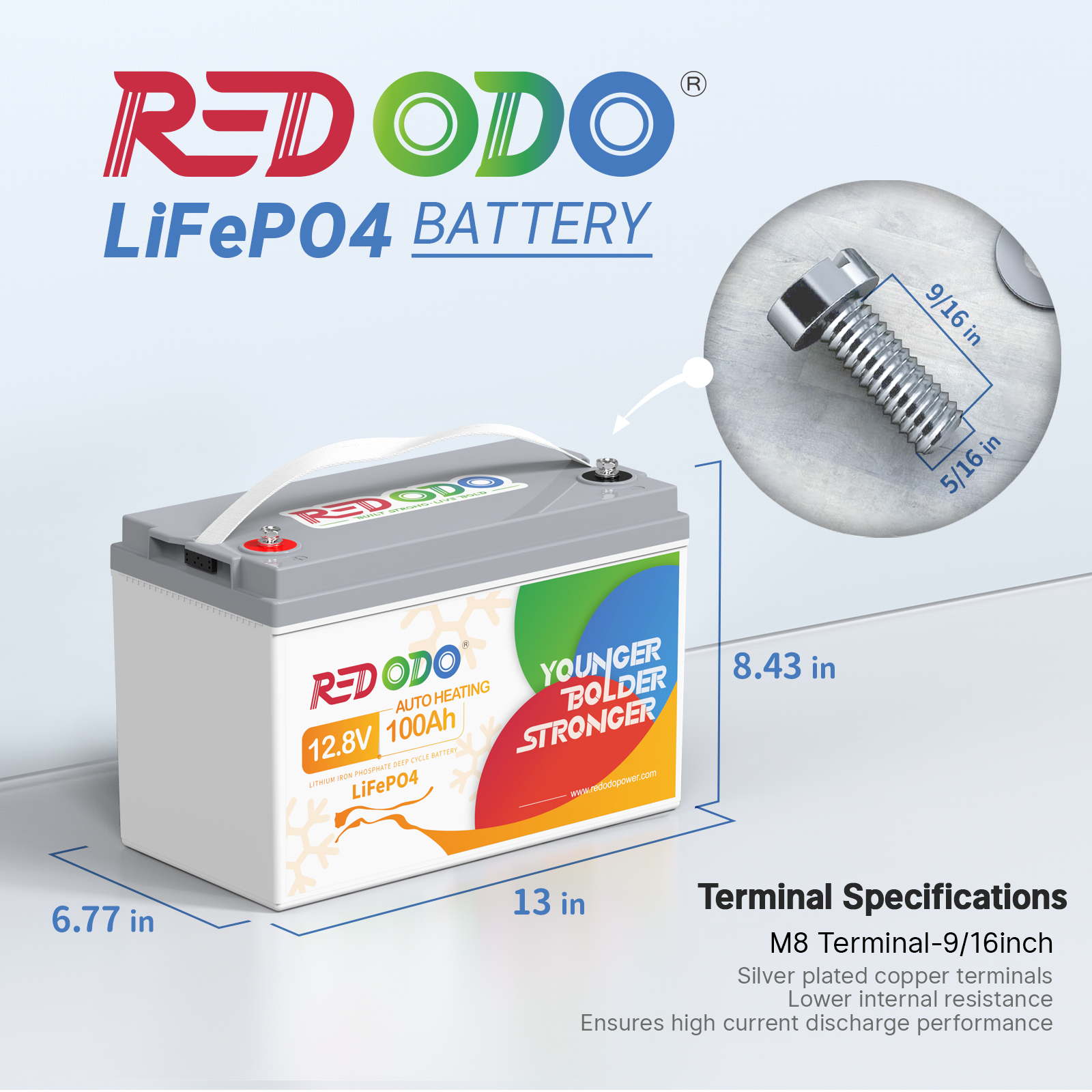 Redodo 12V 100Ah Self-Heating Lithium Battery - Like New Condition | Perfect for RVs, Solar Power Systems & Marine Applications
