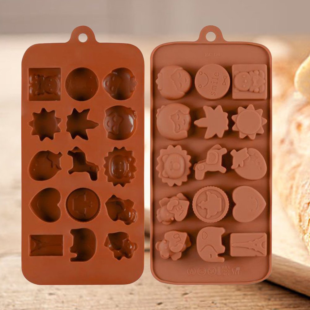15-Piece Silicone Bakeware Set - Non-Stick Cake Molds, Candy Molds & Baking Molds for Cupcakes, Chocolate, Soap Making - BPA Free, Dishwasher Safe - Perfect for Home Baking, Party Treats & DIY Crafts