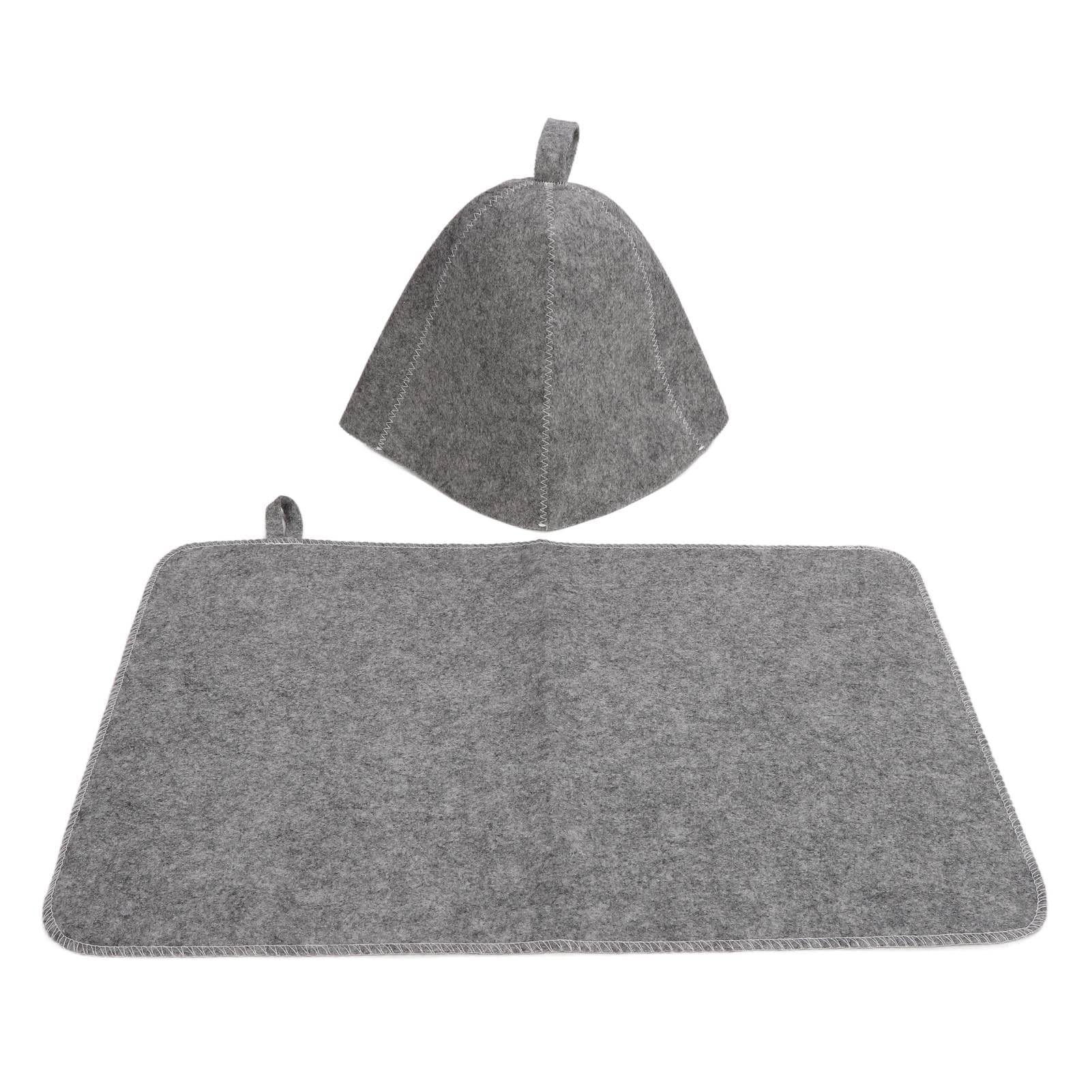 Premium Absorbent Felt Sauna Hat & Pad Set - Moisture-Wicking Headband for Men's Sauna & Steam Room - Keep Head Dry & Comfortable During Spa, Hot Yoga & Relaxation Sessions