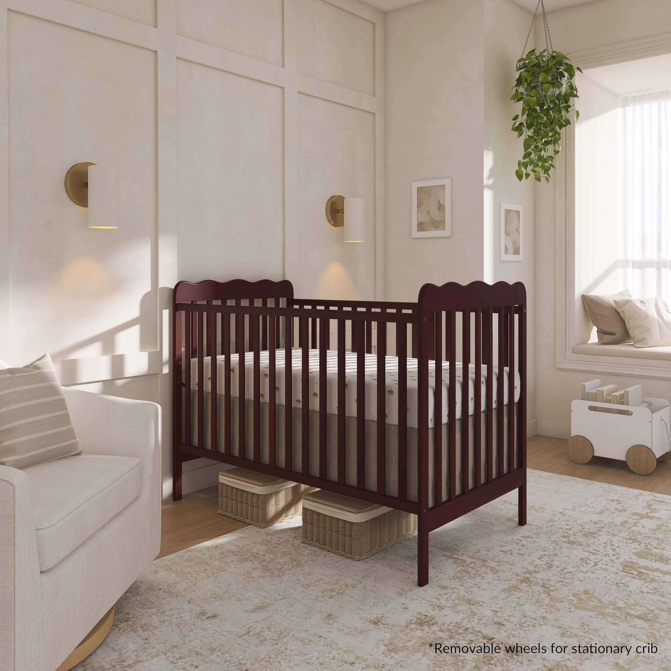 Dream On Me Carson Classic 3-in-1 Convertible Crib - Espresso Finish | Greenguard Gold & JPMA Certified | Converts to Daybed & Toddler Sofa | Safe Nursery Furniture for Baby & Kids Bedroom