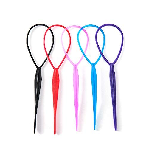 iFlyMars 5 Pairs Hair Braid Accessories - Ponytail Maker & French Braid Tool Kit with Topsy Tail Loop for Easy Styling | Perfect for Everyday Wear, Parties, and Special Occasions