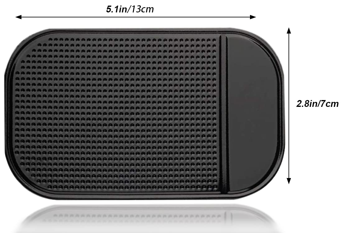 Non-Slip Car Dashboard Mat 10-Pack - Extra Thick Anti-Slide Pad for Radar Detector & Phone - Black - Perfect for Road Trips & Daily Commutes