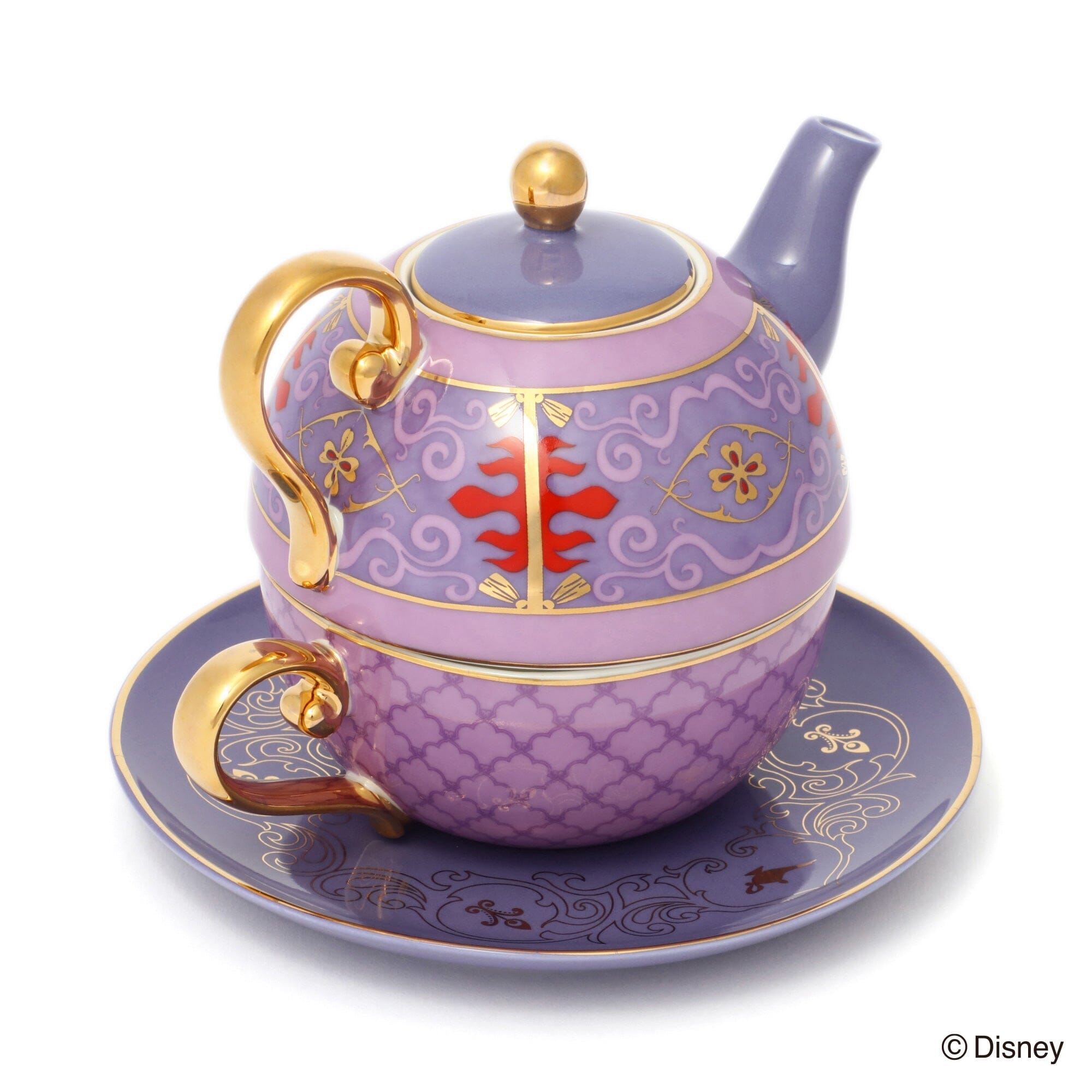 Disney Aladdin Magic of Chemistry Tea Set - Ceramic Teapot with Cup for One - Perfect for Kids Tea Parties, Disney Themed Gifts & Collectibles